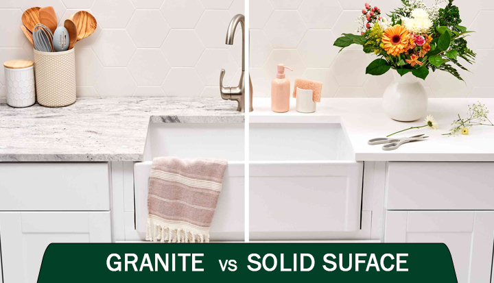 Granite vs. Solid Surface: Pros, Cons, and Everything You Need to Know